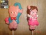 197sp Pork Chop Pig Boy and Girl Chocolate or Hard Candy Lollipop Mold